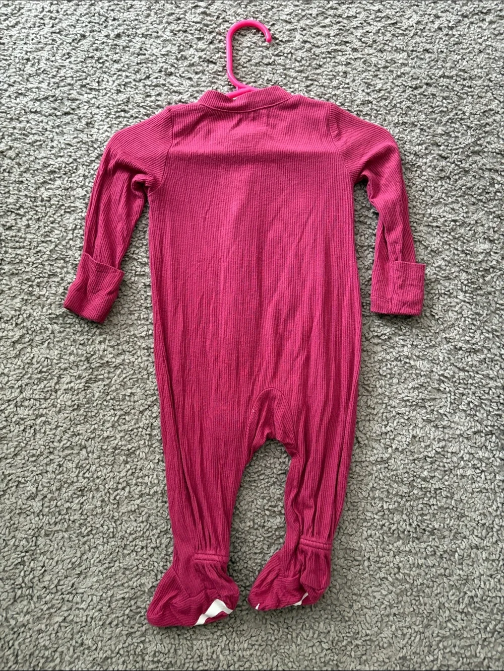 Nike Magenta Kids Footed One-Piece Zipper Romper